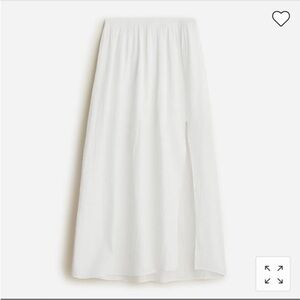 J Crew side-slit soft white gauze skirt